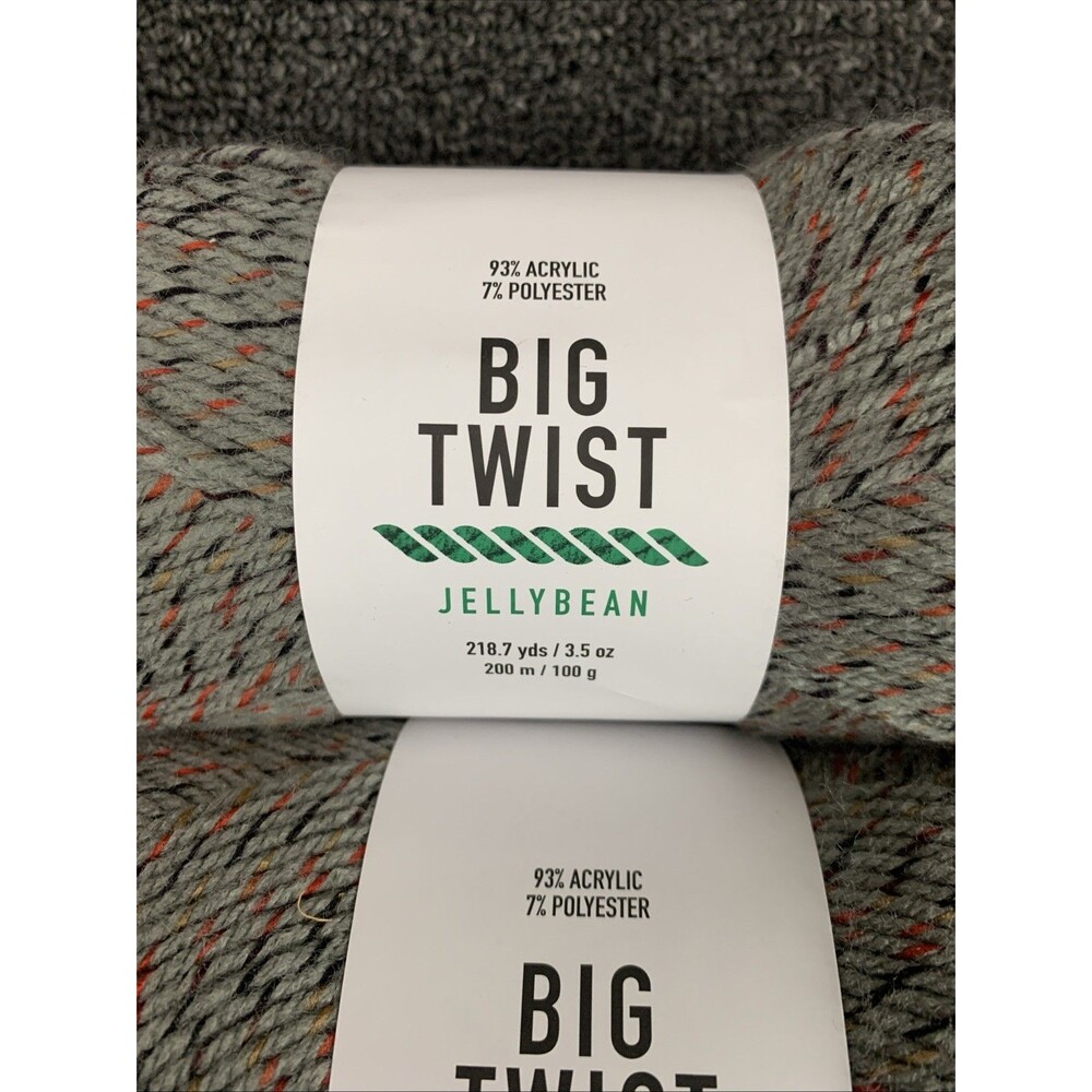 Lot Of 2 Big Twist Jellybean, Colorway Rock Candy, NEW 218.7yds Ea, 3.5oz - Picture 2 of 5